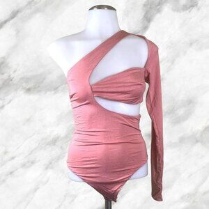 H:ours Regalia Cutout Bodysuit - Blush